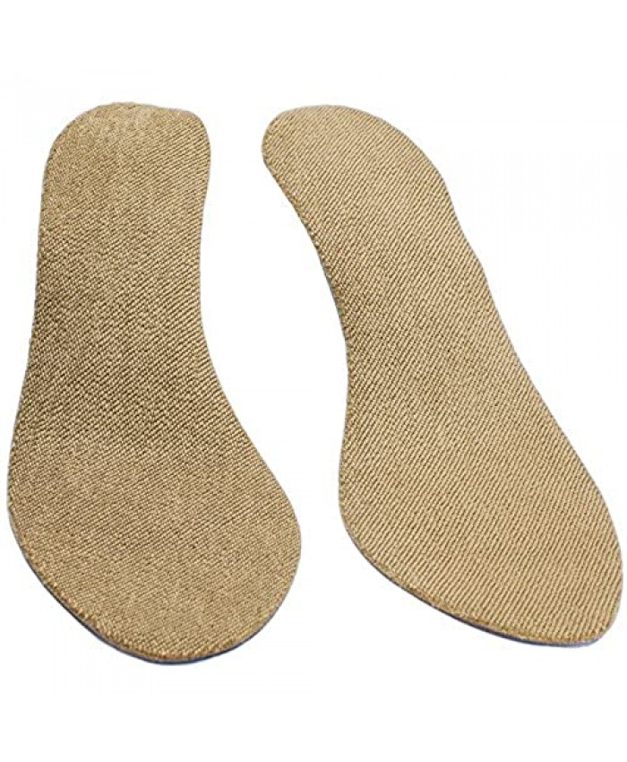 SoxsolS Antislip Cotton Flat Insert for Sockless Shoes Machine Washable Dryer Safe for Women Brown Size US 8 Euro 39