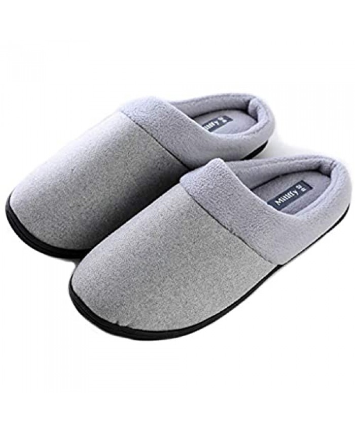 Unisex Memory Foam Slipper|Women's Cozy Slippers|Fuzzy Wool-Like Fleece House Shoes| Man's Indoor Outdoor Comfy Slippers