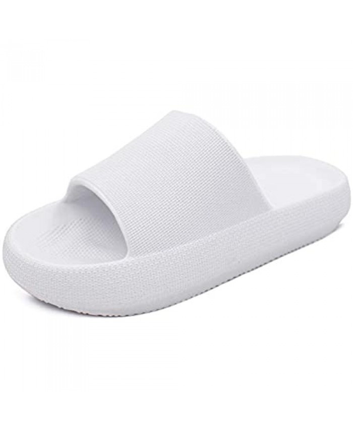 Women and Men Shower Slippers with Soft Thick Sole Non-Slip Bathroom Beach Pool Sandals Open Toe House Slippers