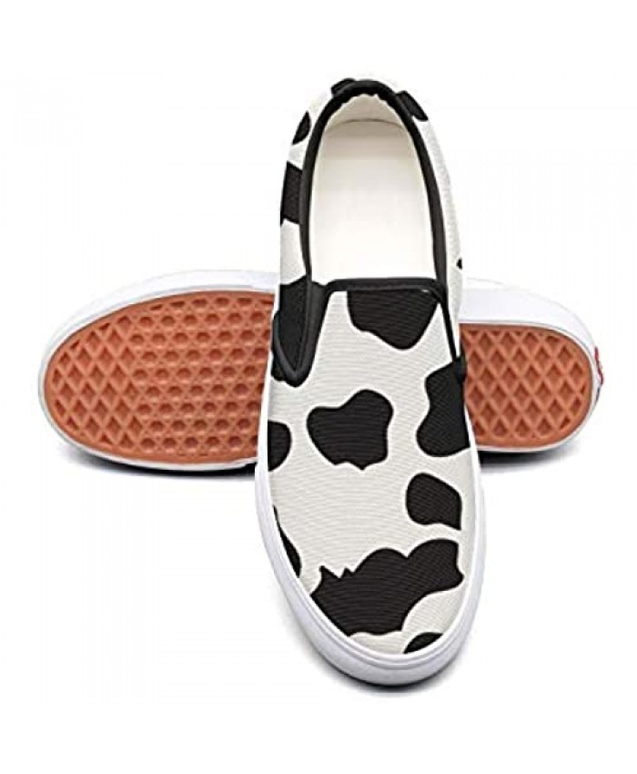 seventtynine Animal Cattle Skin Texture Classic Women Canvas Slip-ONS Loafer Shoes Sneaker