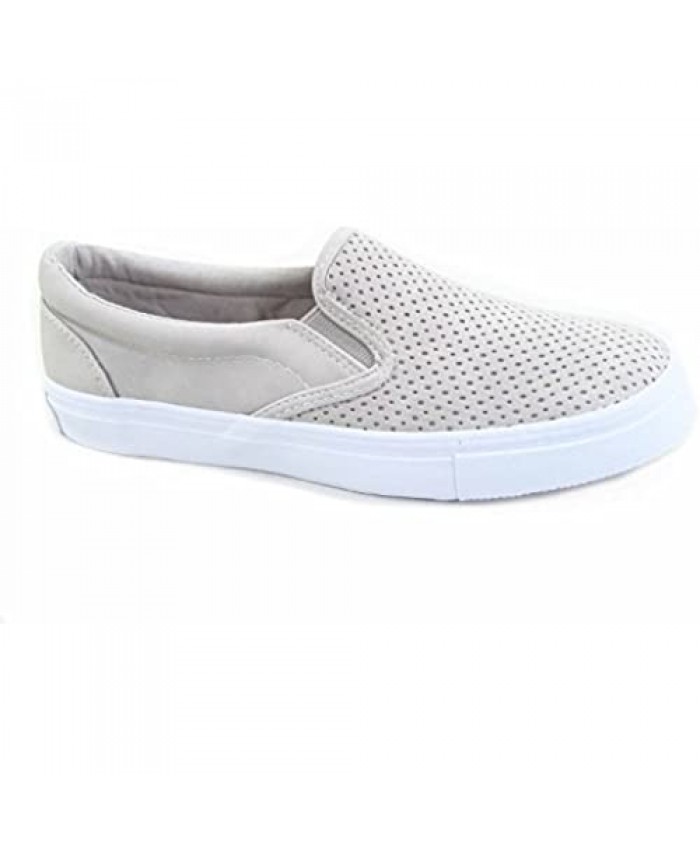 Soda Tracer-S Women's Cute Perforated Slip On Flat Round Toe Sneaker Shoes