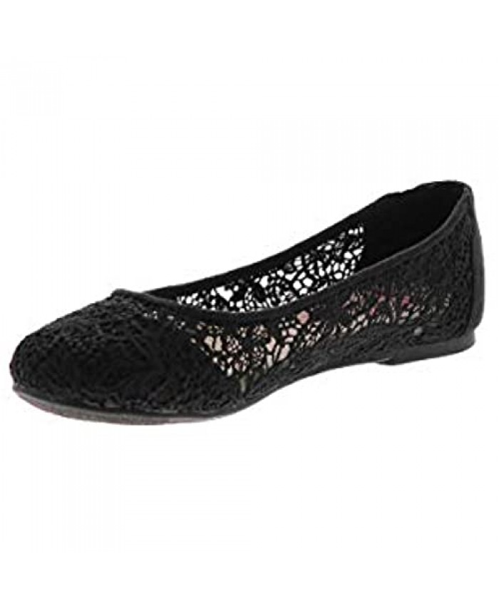 Jellypop Dariana Crochet Flat Casual Shoe Black