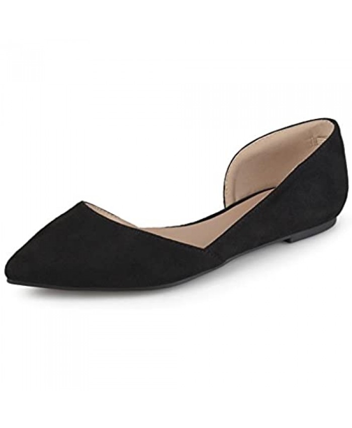 Journee Collection Womens Faux Suede D'Orsay Flats