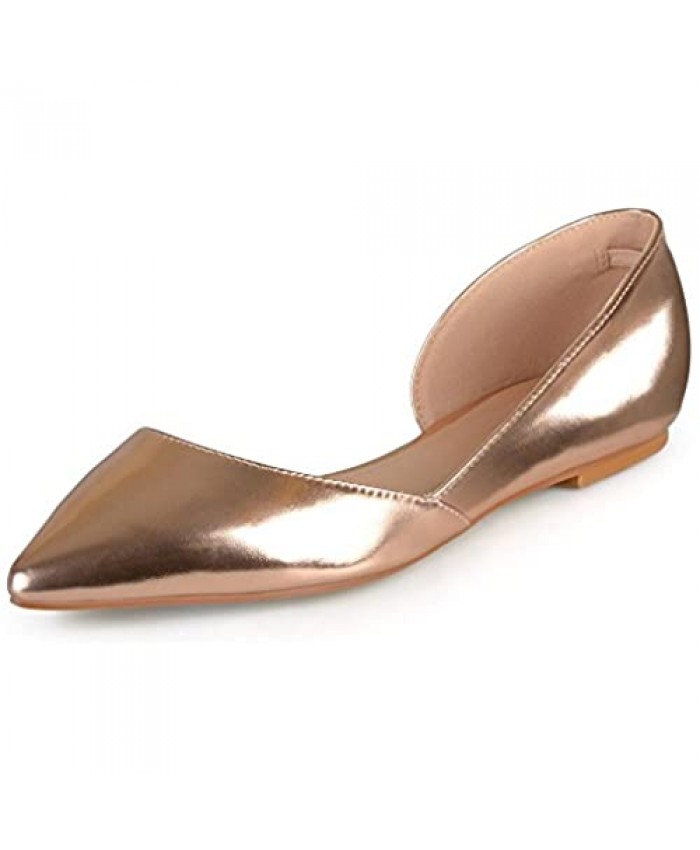 Journee Collection Womens Regular and Wide Width Pointed Toe Cut-Out Flat