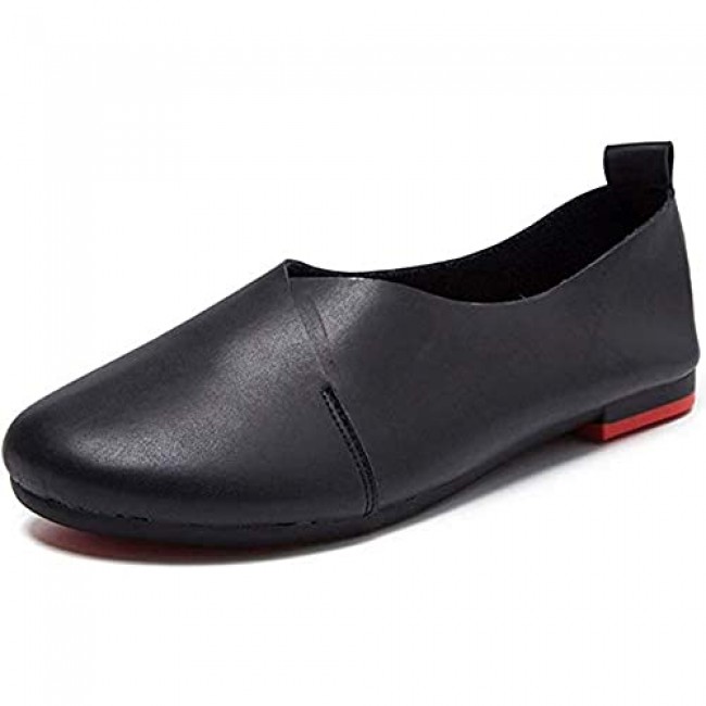 PhiFA Women's Genuine Leather Comfort Glove Shoes Ballet Flats