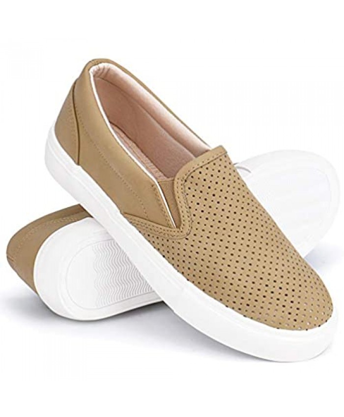 JENN ARDOR Women Slip On Sneakers Fashion Flats Shoes Comfortable Casual Shoes for Walking