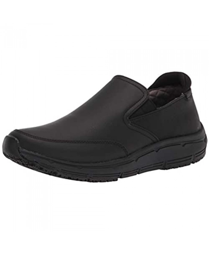 Dr. Scholl's Shoes Men's Boxer Slip-Resistant Slip On Black Leather 13