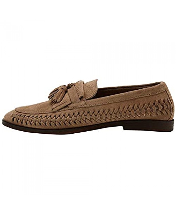 find. Men's Woven Leather Loafer