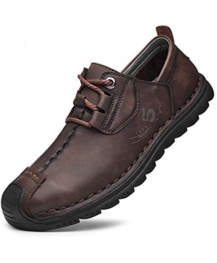 FIVESTORECITY Men's All Season Leather Loafers Casual Driver Driving Shoes Comfort Walking