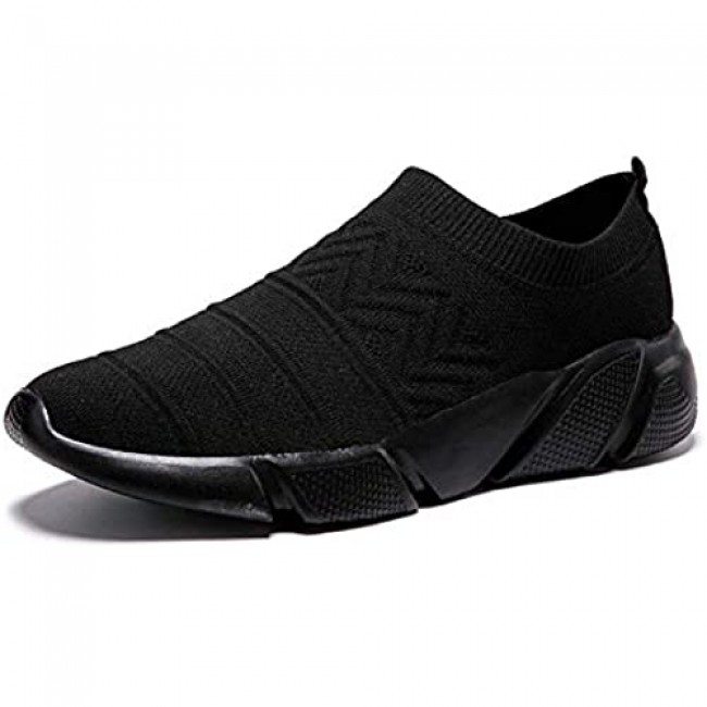 Hopelong Men Loafers & Slip-Ons Arch Support Sock Walking Shoes Lightweight Mesh Breathable Runing Shoes Fashion Color Sole Low Cut Ankle Socks Sneakers (5-10.5 inches)