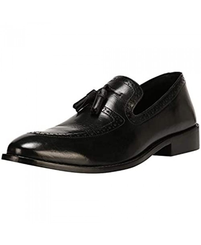 Liberty Men's Leather Handmade Tassel Loafer Slip On Dress Shoes