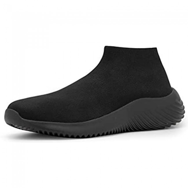 HENGNI Herren Slip-Ons Socken Wanderschuhe – Mesh Atmungsaktiv Leichte Freizeitschuhe Sneakers Loafers