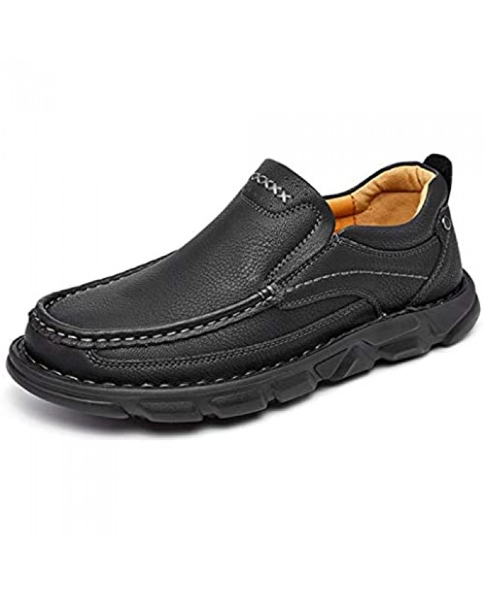 Herren Freizeitschuhe aus Leder atmungsaktive Oxford-Schuhe Outdoor-Sneakers Bootsschuhe Wanderschuhe bequem für Arbeit und Büro