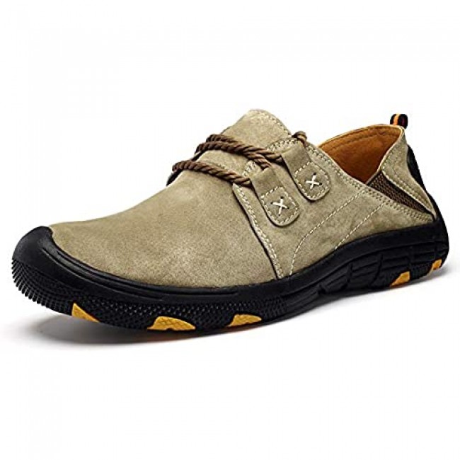 Herren Leder Loafers Slip-Ons Casual Oxford Schuhe Fahren Flats Outdoor Walking Mode Wandern