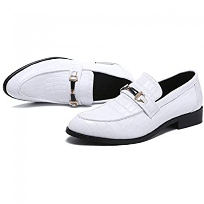 NXY Weiße Schuhe für Herren 丨 Herren Fahrschuhe & Edle Kleider Schuhe für Herren 丨Klassische Business Schwarz Loafers für Herren 39-47