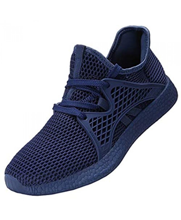 INZCOU Air Knitted Sneakers Ultra Lightweight Non Slip Athletic Running Walking Tennis Shoes