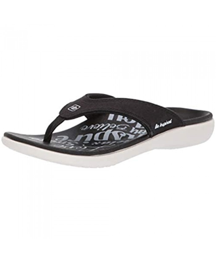 Spenco Women's Yumi 2 Inspiration Sandal Flip-Flop Black 10 Medium US