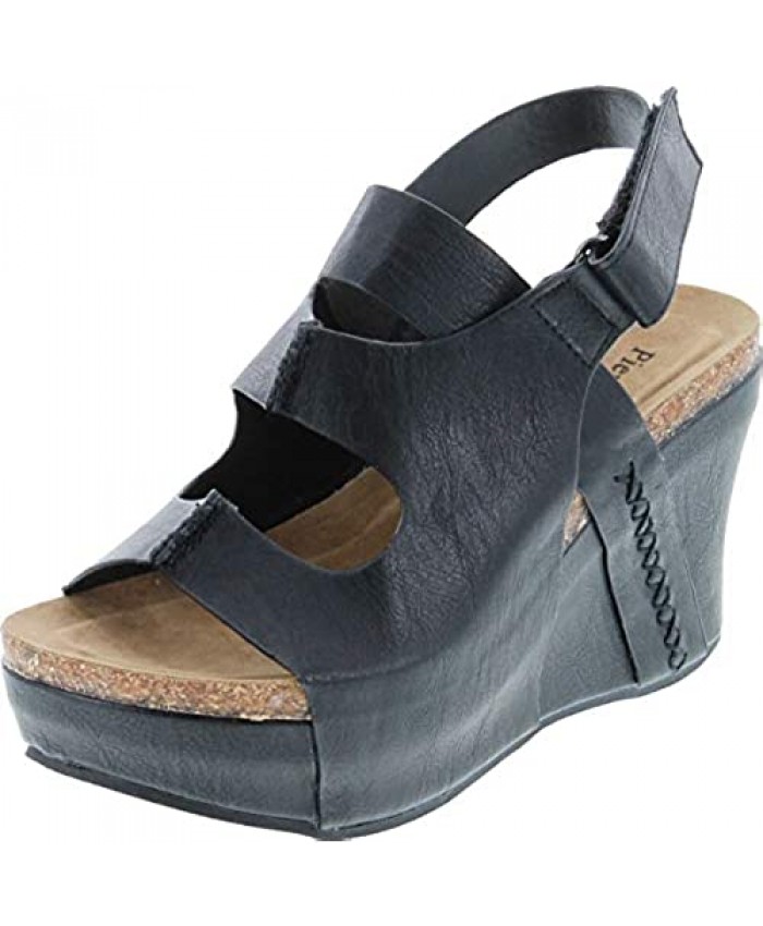 Pierre Dumas Hester-10 Women Low Wedge with an Adjustable Side Buckle