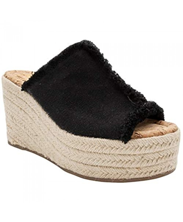 Sugar Womens Helper Espadrille Wedge Sandals with Knotty Bow Detail