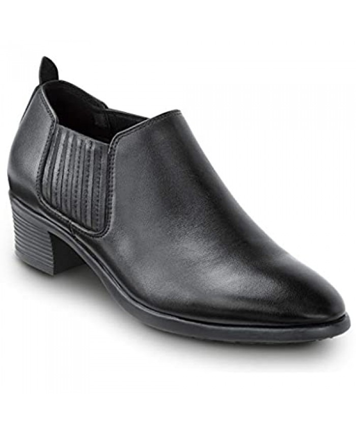 SR Max Galena Women's Black Demi Boot Style Soft Toe Slip Resistant Work Shoe