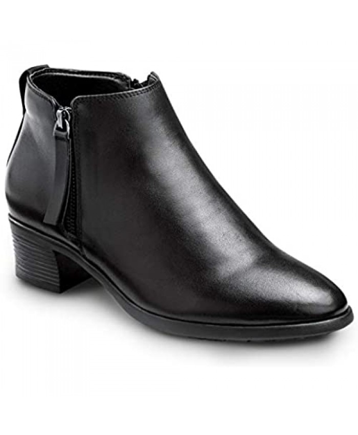 SR Max Reno Women's Black Demi Boot Style Soft Toe Slip Resistant Work Shoe