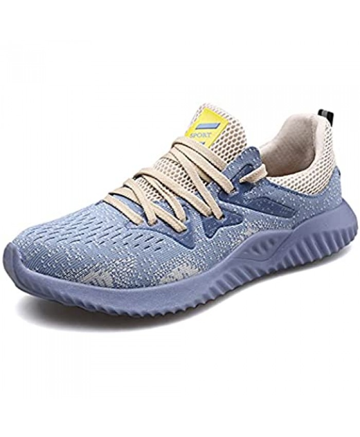 Withtens Women's Steel Toe Safety Shoes Anti-Puncture Light Blue Breathable Safety Sneakers Lightweight Industrial & Construction Slip Resistant Shoes