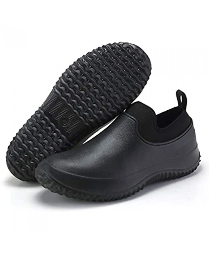 YUKTOPA Mens Womens Waterproof Non Slip Work Clogs Oil Resistant Chef Shoes Safety Garden Shoes Work Shoes